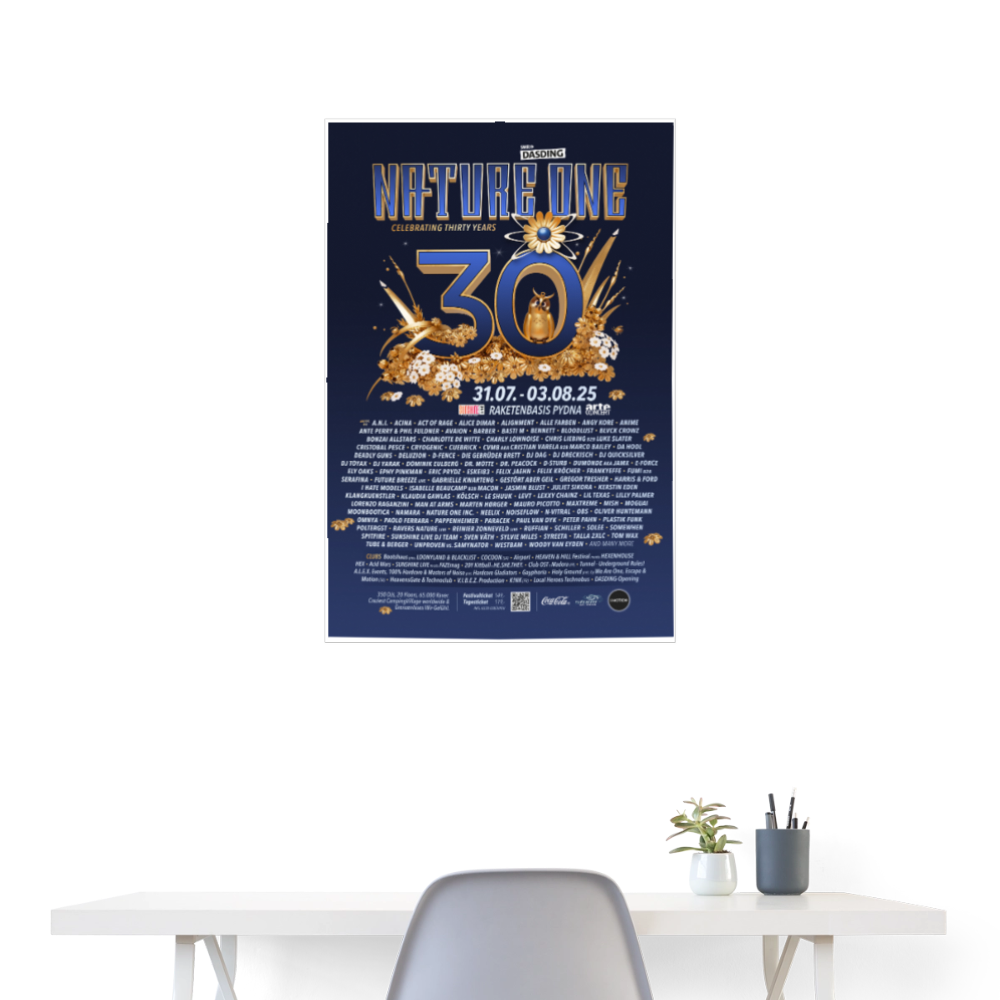 NATURE ONE 2025 - Poster 60x90 cm - Weiß