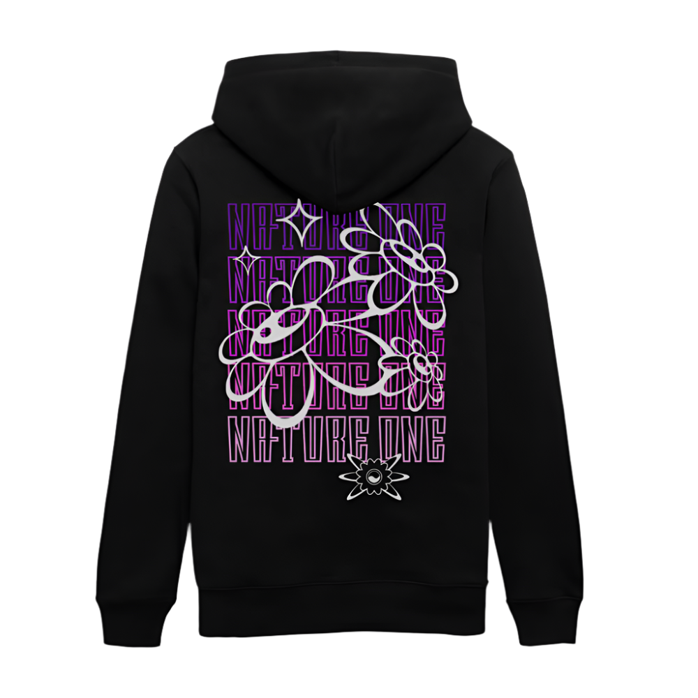 Flowers - Unisex Organic Hoodie - Schwarz