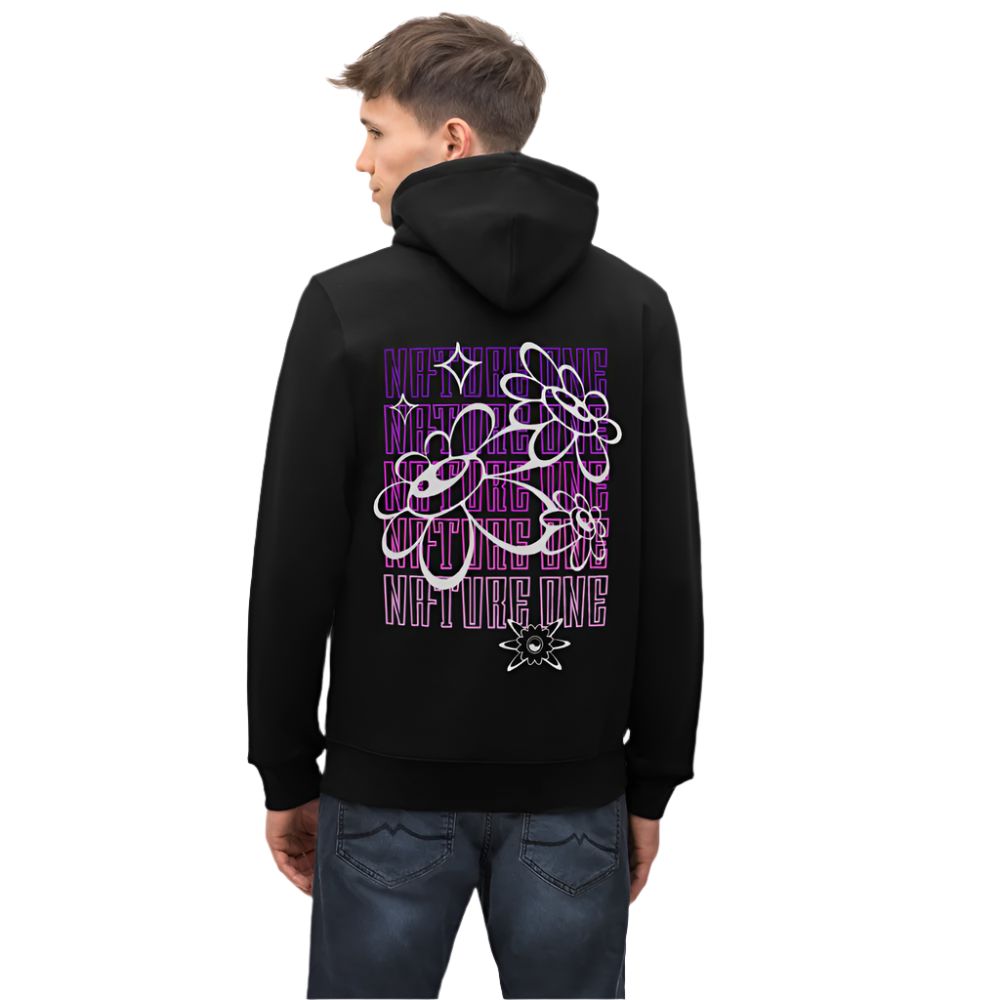 Flowers - Unisex Organic Hoodie - Schwarz