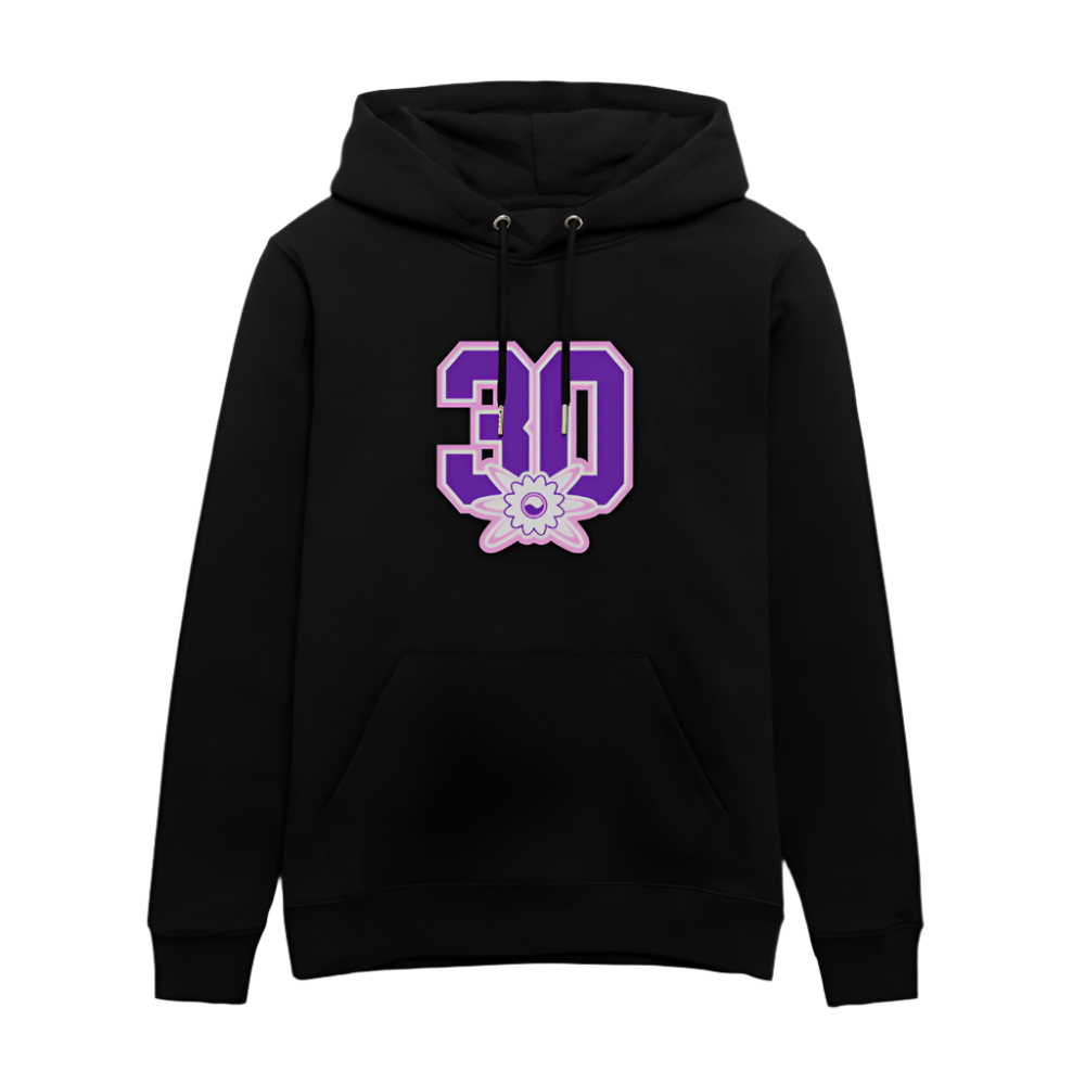 Flowers - Unisex Organic Hoodie - Schwarz