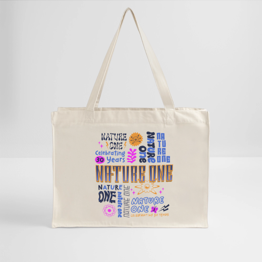 Typography - recycelte Shopping Bag - Naturweiß