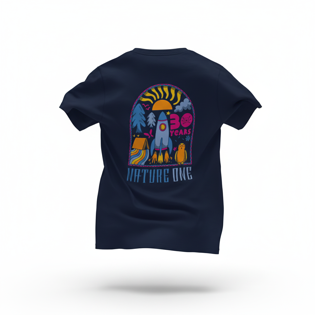 Outdoor T-Shirt Schwarz RĂĽckseite 3D