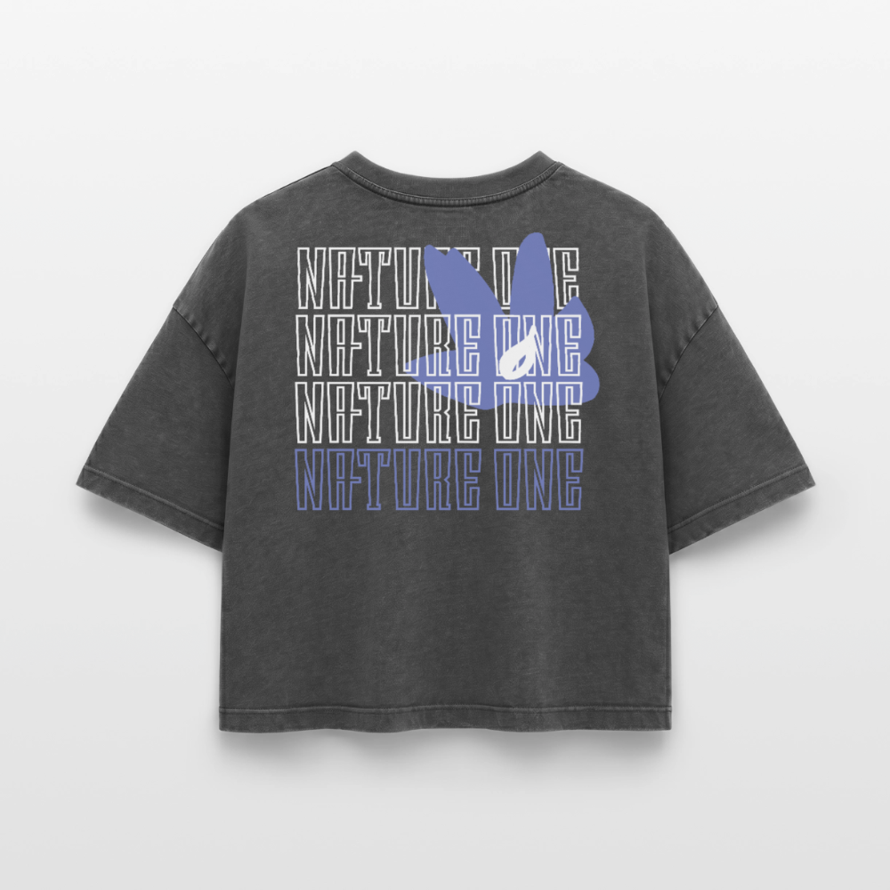 4 To The Floor - Boxy Vintage T-Shirt - Schwarz Acid Wash