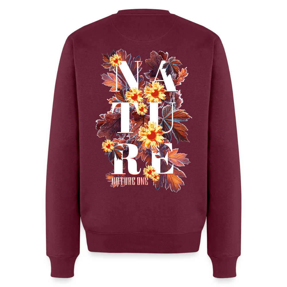 Winter Letter Garden - Premium Organic Pullover - Burgunderrot