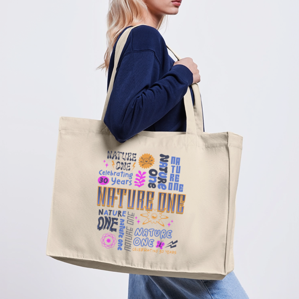 Typography - recycelte Shopping Bag - Naturweiß