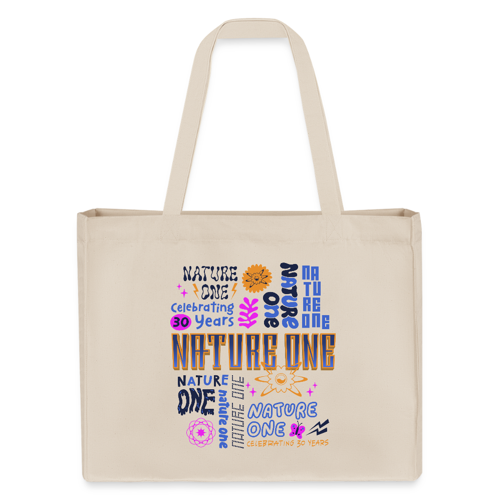 Typography - recycelte Shopping Bag - Naturweiß
