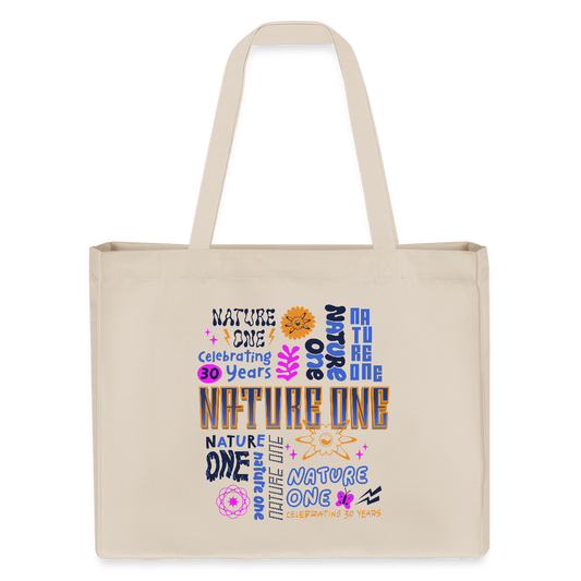 Typography - recycelte Shopping Bag - Naturweiß
