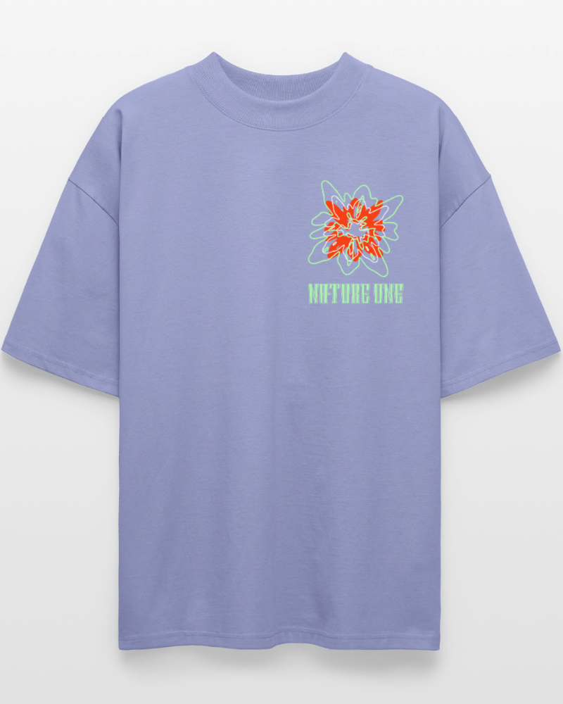 Global Boxy Movement - Oversized Unisex Organic T-Shirt - Violett