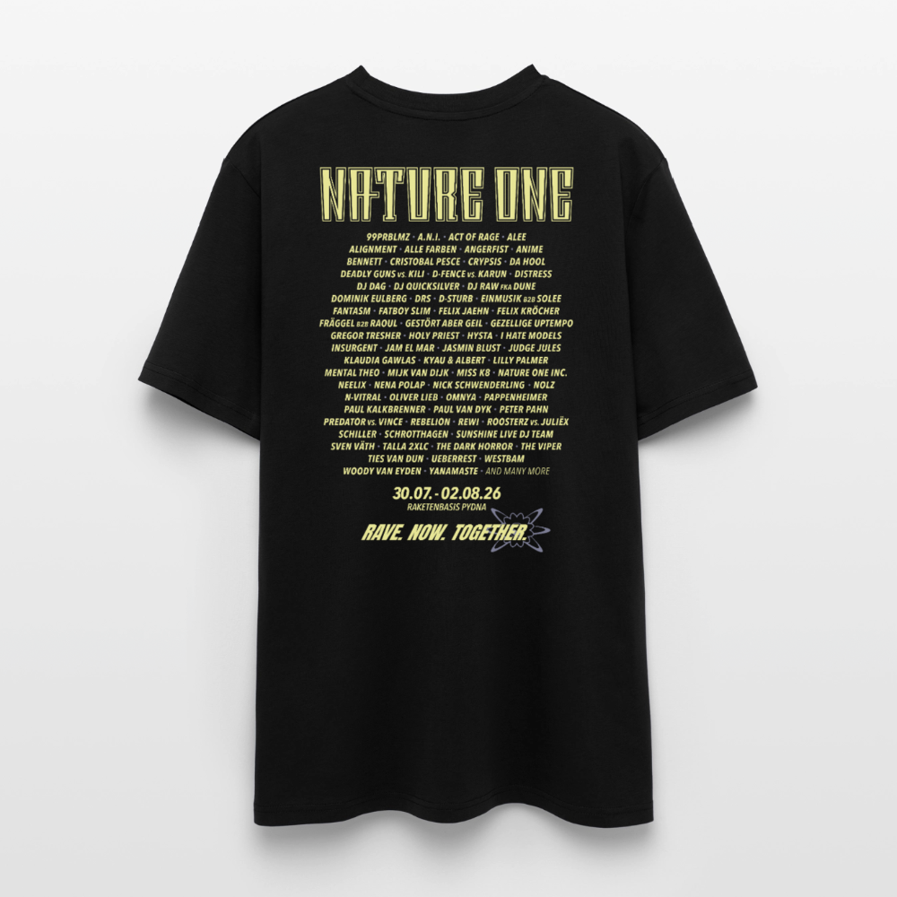 Line Up 2026 Black'n'Yellow - Unisex Organic T-Shirt - Schwarz