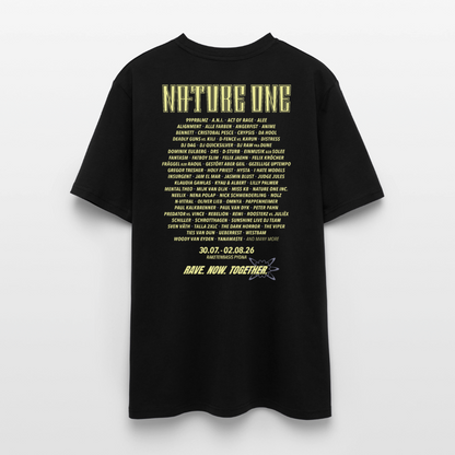 Line Up 2026 Black'n'Yellow - Unisex Organic T-Shirt - Schwarz