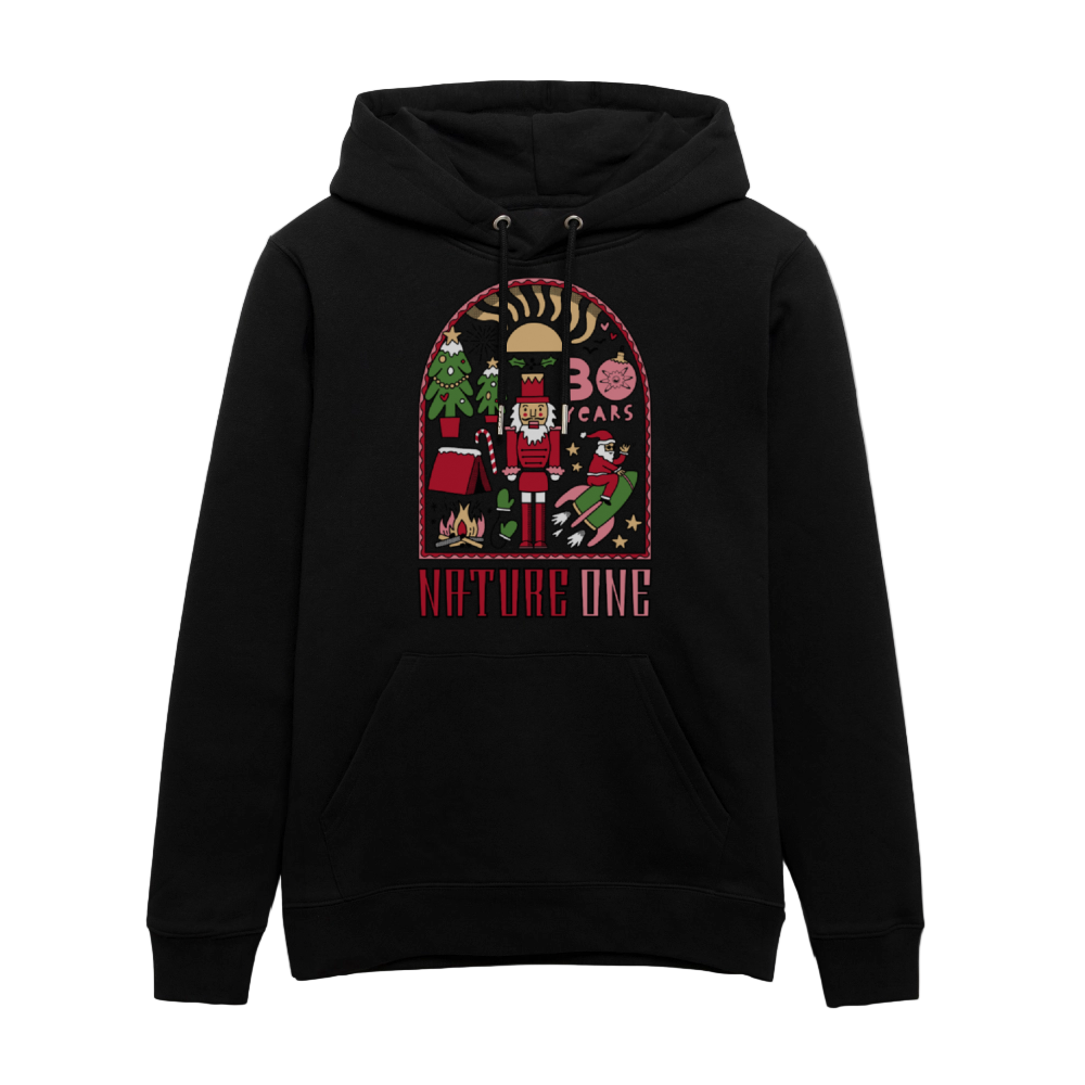 Winter Outdoor - Unisex Organic Hoodie - Schwarz