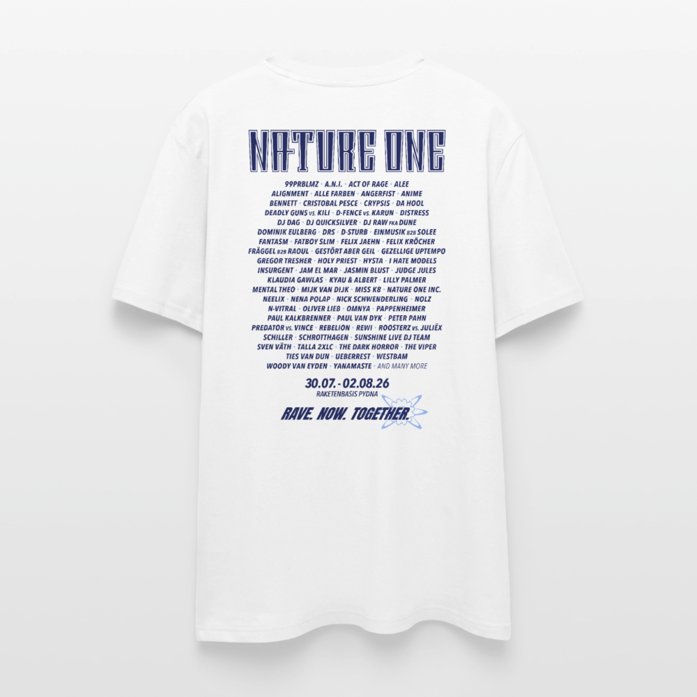 Line Up 2026 Nature One Ultra - Unisex Organic T-Shirt - Weiß