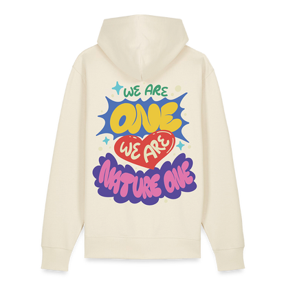 NO25 We Are One - Unisex Organic Hoodie - Weißgrau