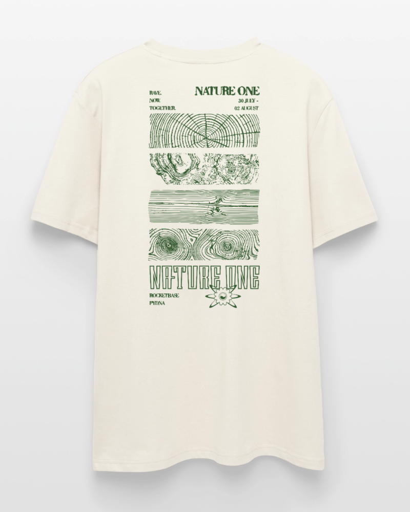 Community Shirt "BACK TO THE ROOTS" - Unisex Organic T-Shirt - Naturweiß 