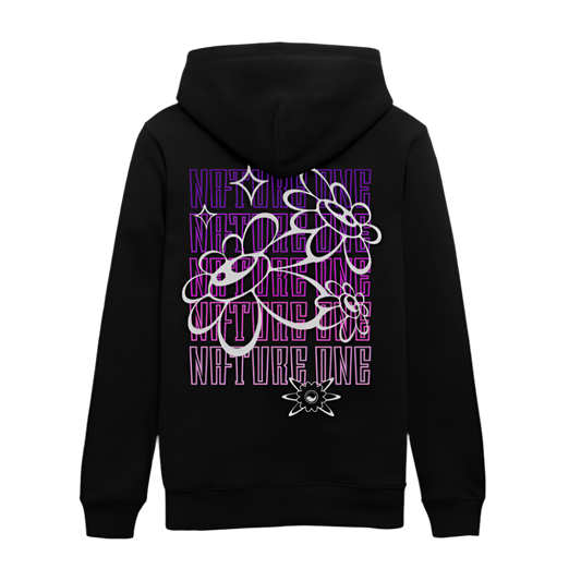 Flowers - Unisex Organic Hoodie - Schwarz