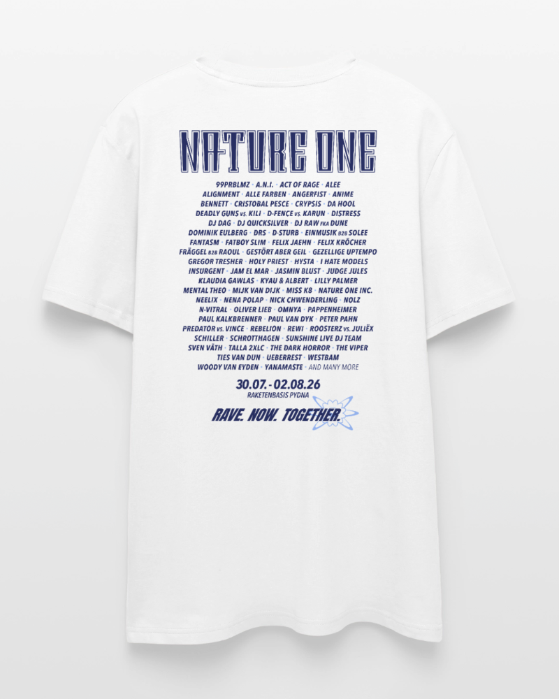 2026 Line Up White - Unisex Organic T-Shirt - Weiß