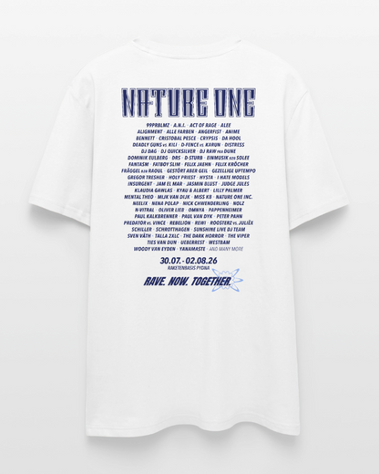 2026 Line Up White - Unisex Organic T-Shirt - Weiß