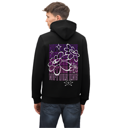 Flowers - Unisex Organic Hoodie - Schwarz