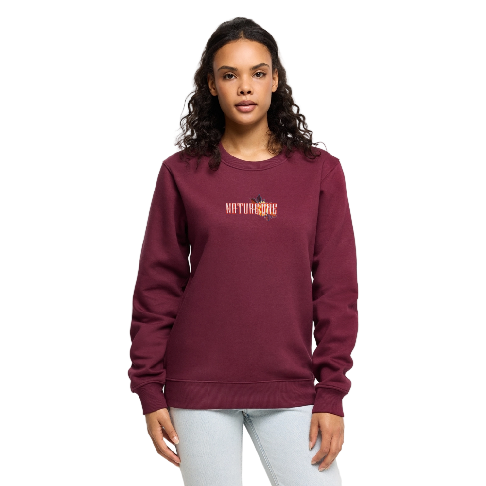 Winter Letter Garden - Premium Organic Pullover - Burgunderrot