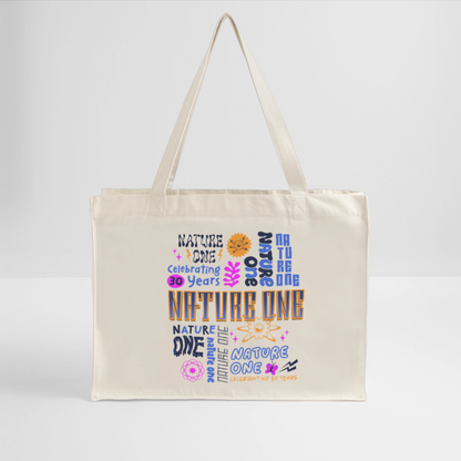 Typography - recycelte Shopping Bag - Naturweiß