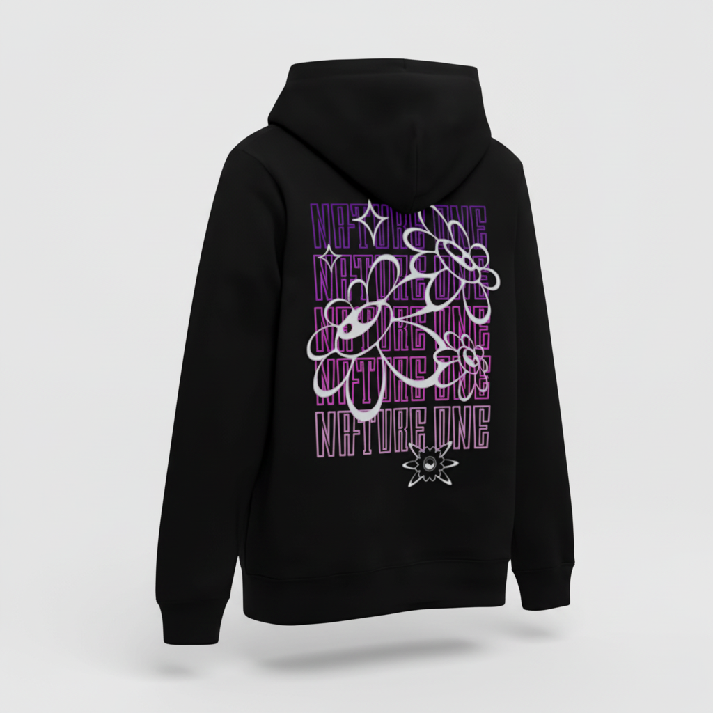 Flowers Hoodie Rückseite mit Print 3D