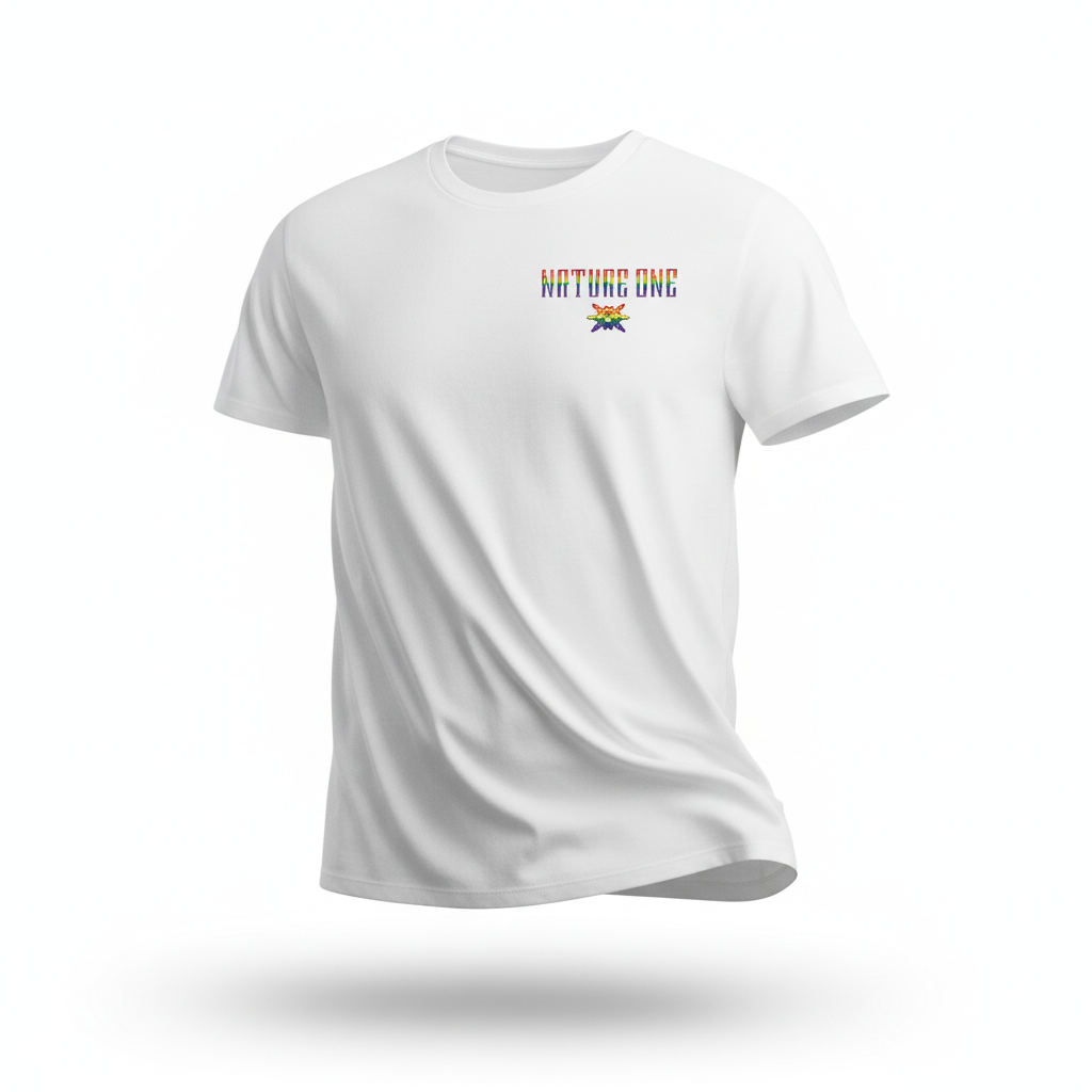 Pride T-Shirt weiß Vorderseite 3D