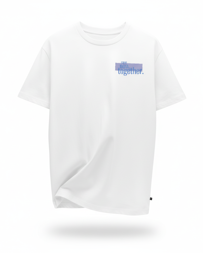 Rave Now Together T-Shirt Vorderseite ruhig