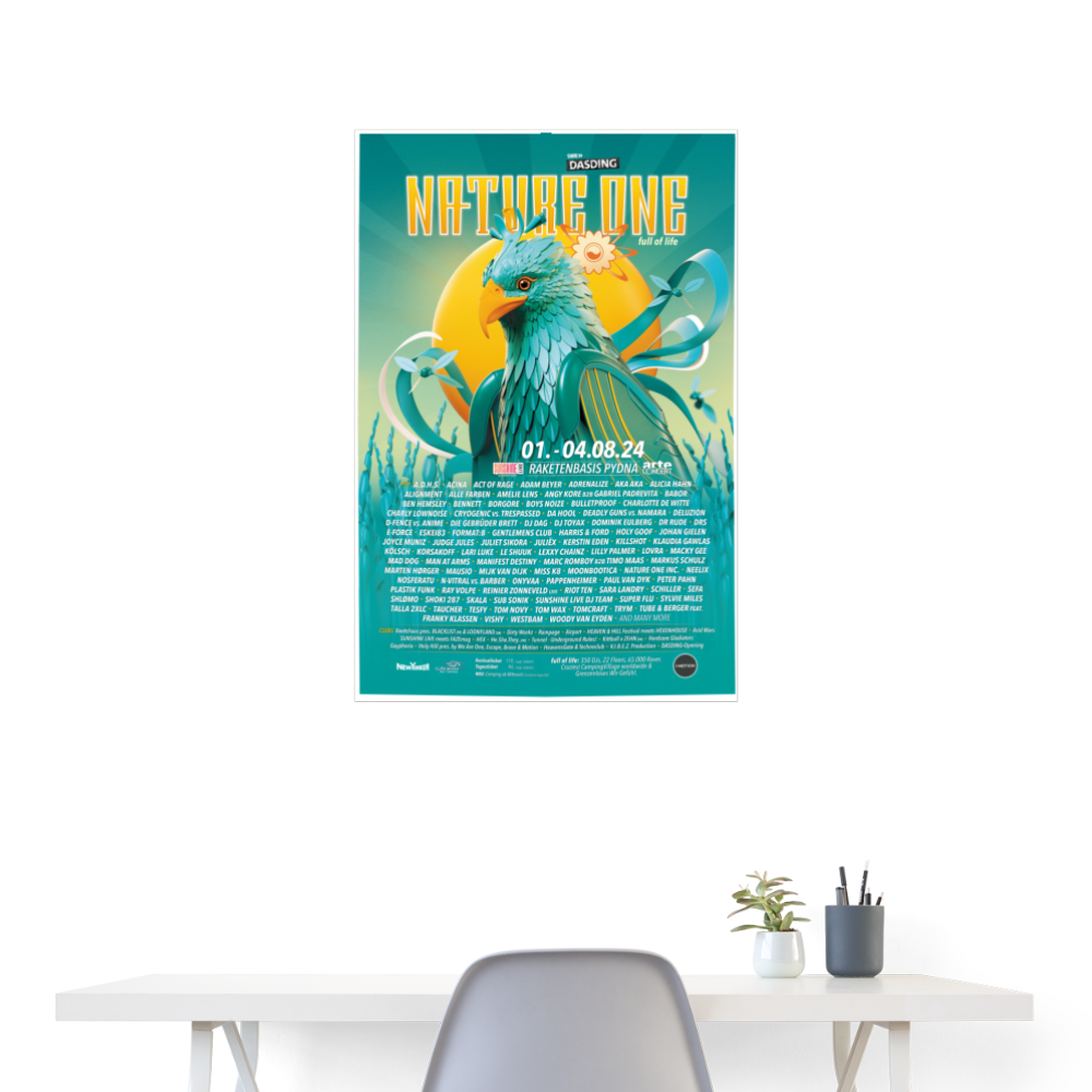 NATURE ONE 2024 - Poster 60x90 cm - Weiß