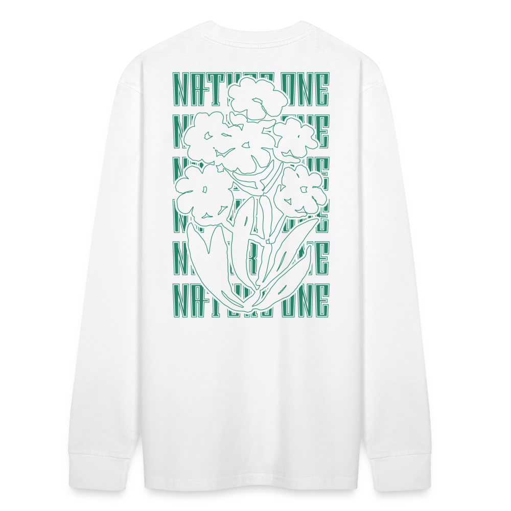 Casual Flowers - Unisex Organic Longsleeve - Weiß