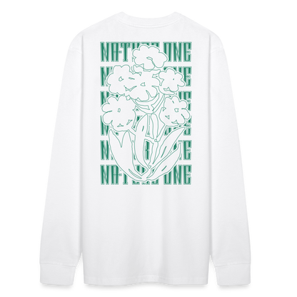 Casual Flowers - Unisex Organic Longsleeve - Weiß