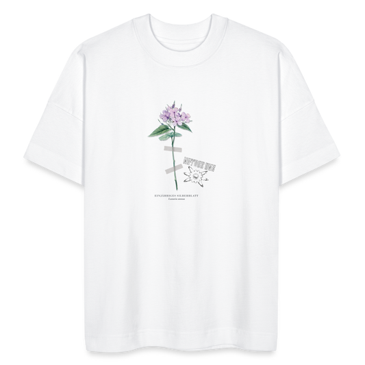 Flower Book - Unisex Organic Oversize T-Shirt - Weiß