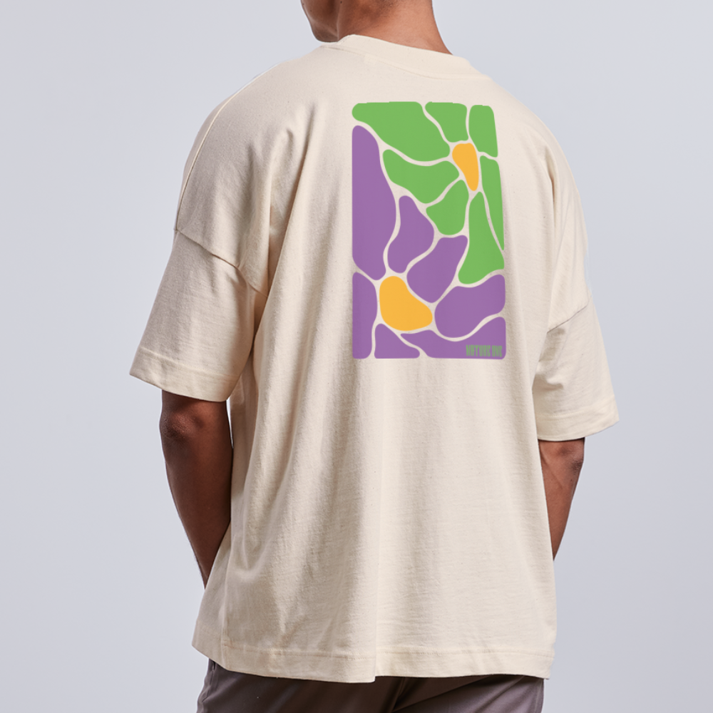 Melting Flowers - Unisex Oversize Organic T-Shirt - Naturweiß