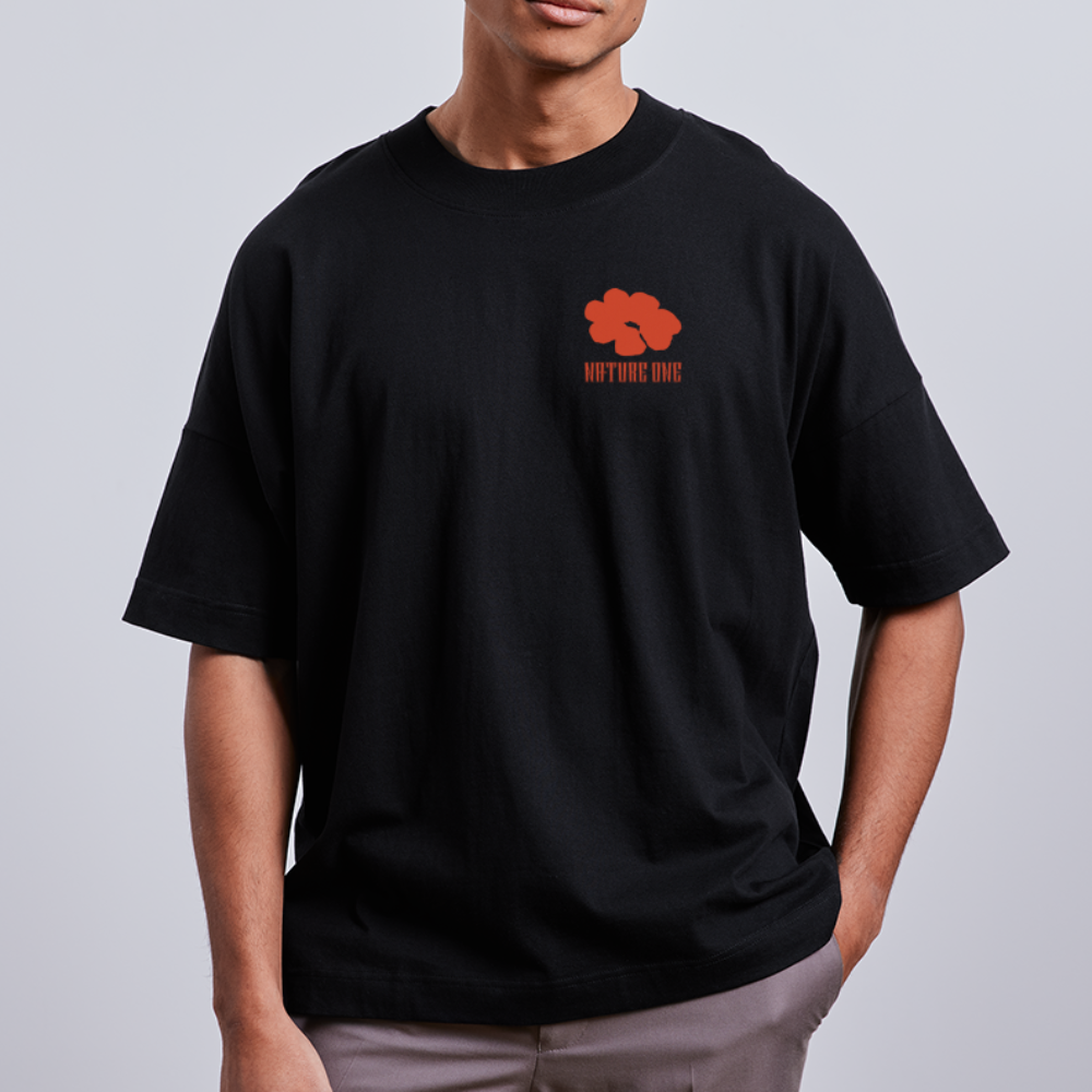 Orange Bloom - Unisex Oversize Organic T-Shirt - Schwarz