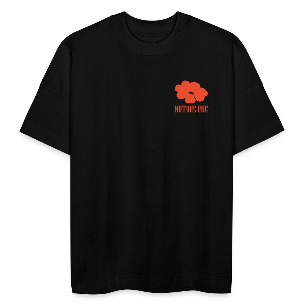 Orange Bloom - Unisex Oversize Organic T-Shirt - Schwarz