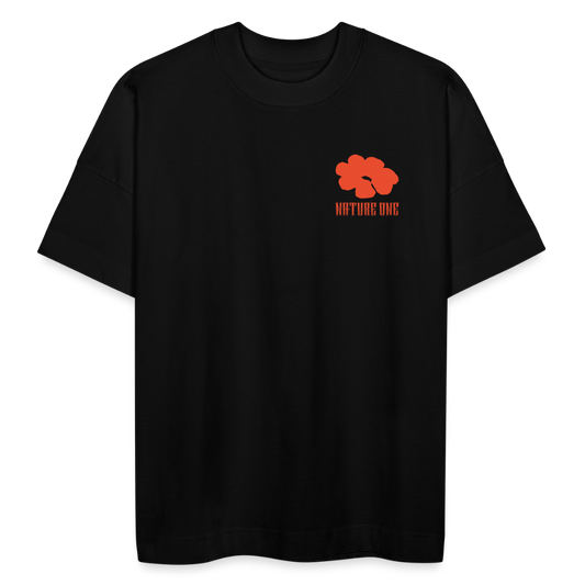 Orange Bloom - Unisex Oversize Organic T-Shirt - Schwarz