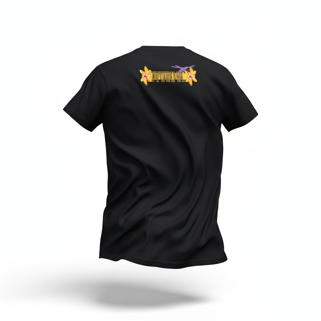 Sunset Rave T-Shirt Rückseite 3D