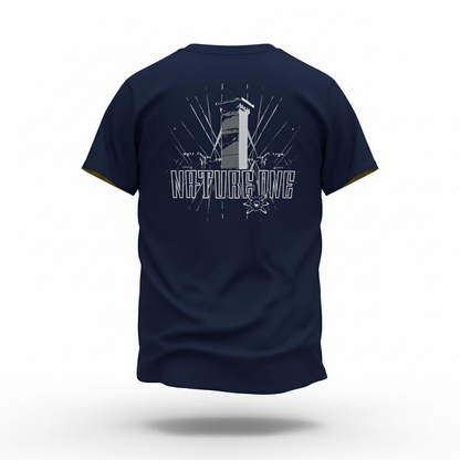 Tower T-Shirt Navy Rückseite 3D