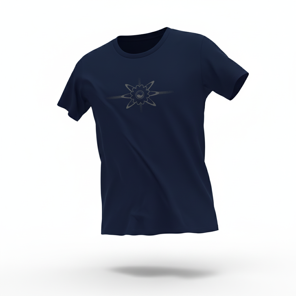 Tower T-Shirt Navy Vorderseite 3D