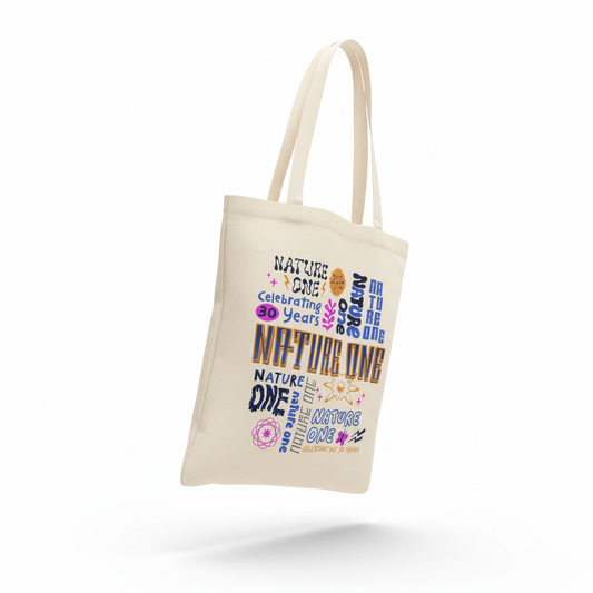 Typography Organic Stoffbeutel 3D