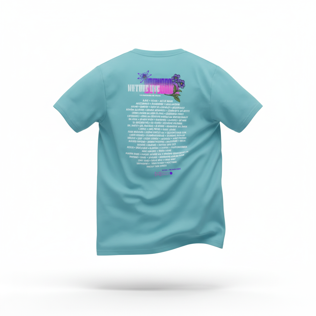 Ultrabloom Line Up T-Shirt Rückseite Blau 3D