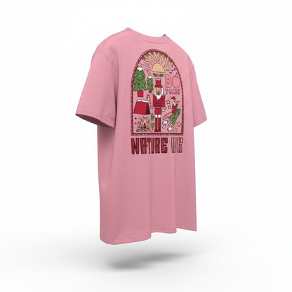 Winter Outdoor T-Shirt Lila Rückseite 3D